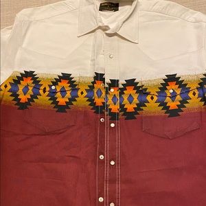 MENS Wrangler 90s retro pearl snap rodeo shirt